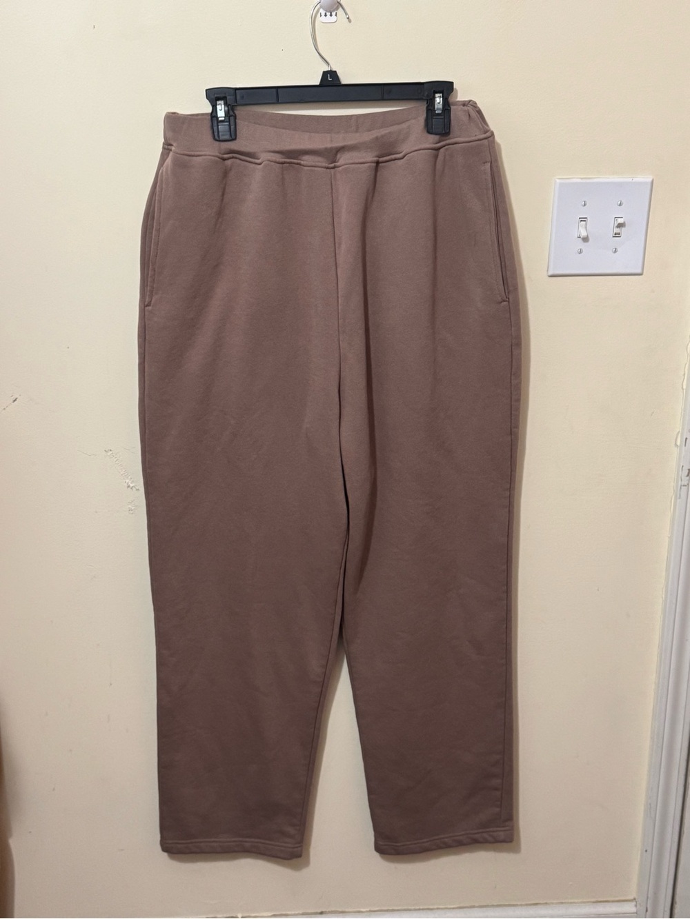 Wide-Leg Pull-On Pants in Mauve Brown - Picture 1 of 2